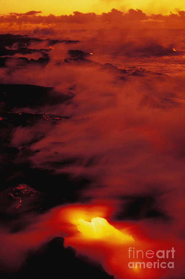 Lava At Dawn Photograph by Allan Seiden - Printscapes