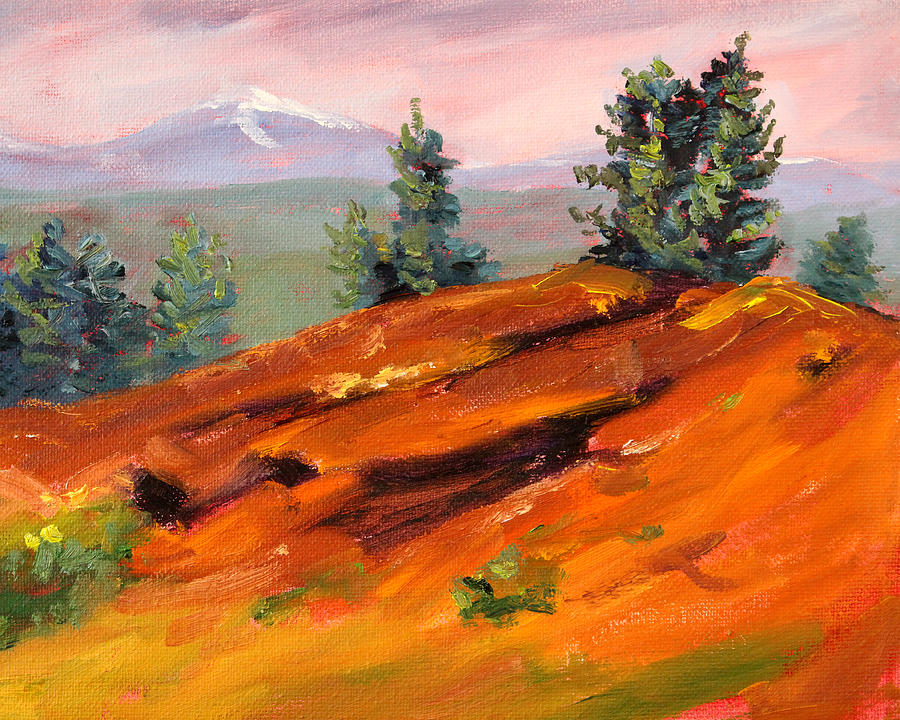 Lava Butte Painting by Nancy Merkle
