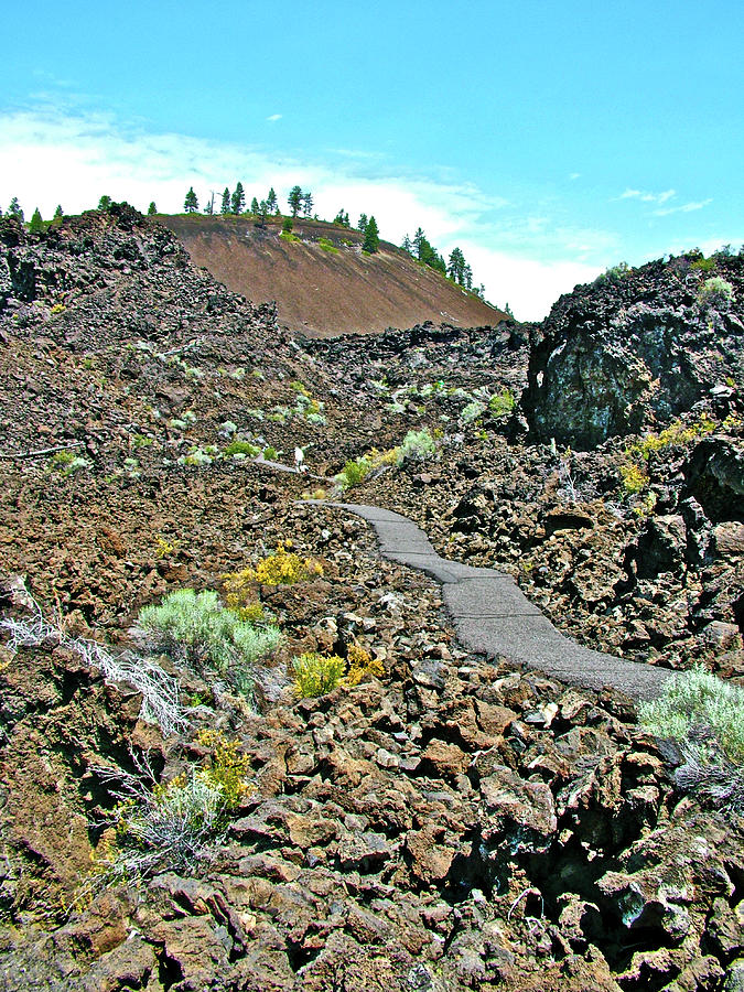  Lava Butte,Trail of the Molten Land  in Newberry N in Newberry National Volcanic Monument, Oregon  Photograph by Ruth Hager