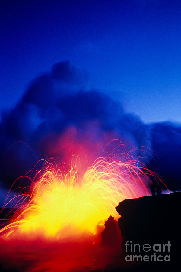 Lava Explodes Photograph by Greg Vaughn - Printscapes
