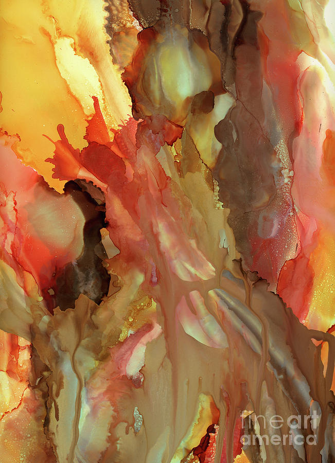 Abstract Painting - Lava Flow by Ellen Jane