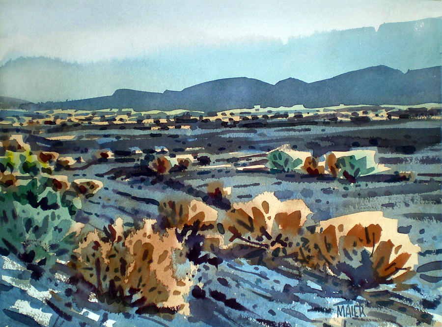 Lava Flow Painting - Lava Flow in Death Valley by Donald Maier Lava Flow Painting - Lava Flow in Death Valley by Donald Maier