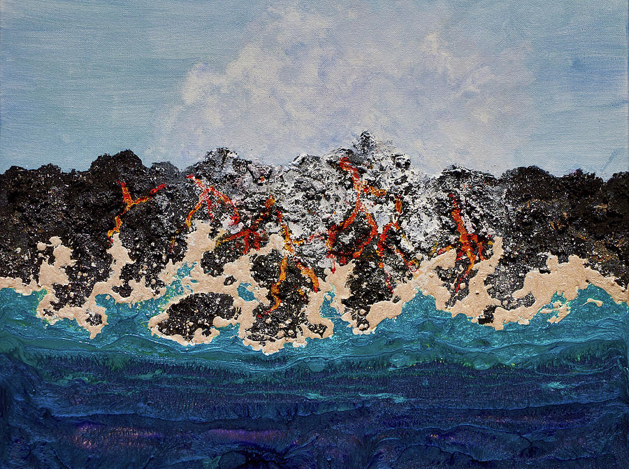 Lava Flow Painting by Patricia Beebe