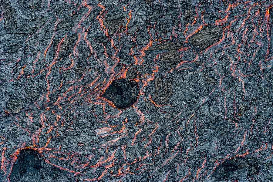 Lava Flow Pattern Photograph by Christopher Johnson