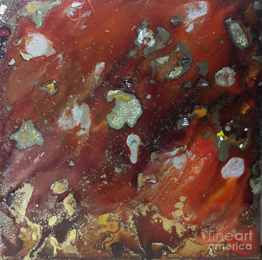 Lava Flow Painting by Terri Mills