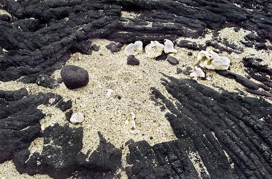 Lava Forms and Sand Photograph by Peter J Sucy