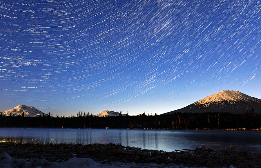 Lava Lake Star Trails Photograph by Cat Connor