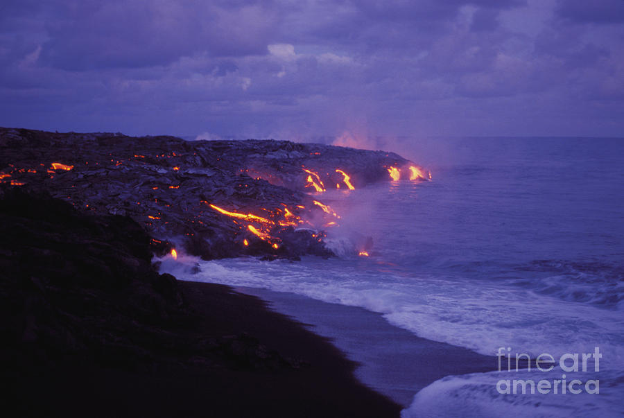 Lava Meets The Sea Photograph by Peter French - Printscapes