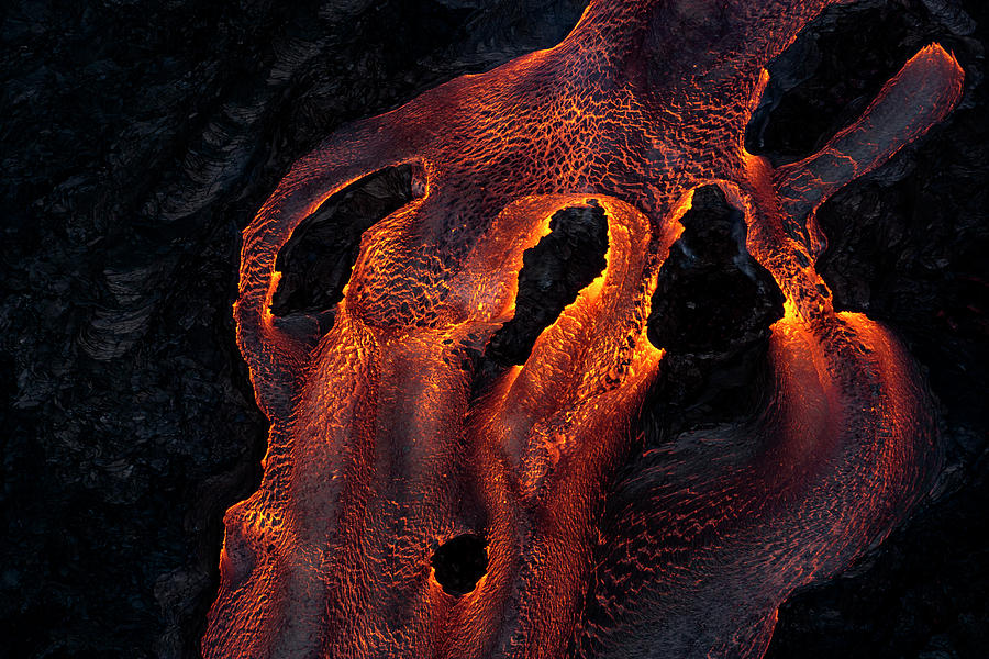 Pattern Photograph - Lava River by Christopher Johnson