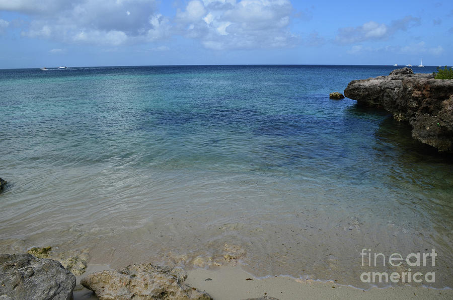 Lava Rock Cove in Aruba with Tropical Waters Photograph by DejaVu Designs