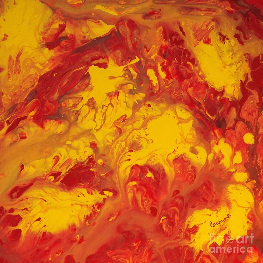 Lava Storm Painting by Corinne Elizabeth Cowherd
