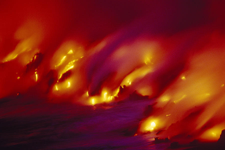 Hawaii Volcanoes National Park Photograph - Lava Up Close by Ron Dahlquist - Printscapes