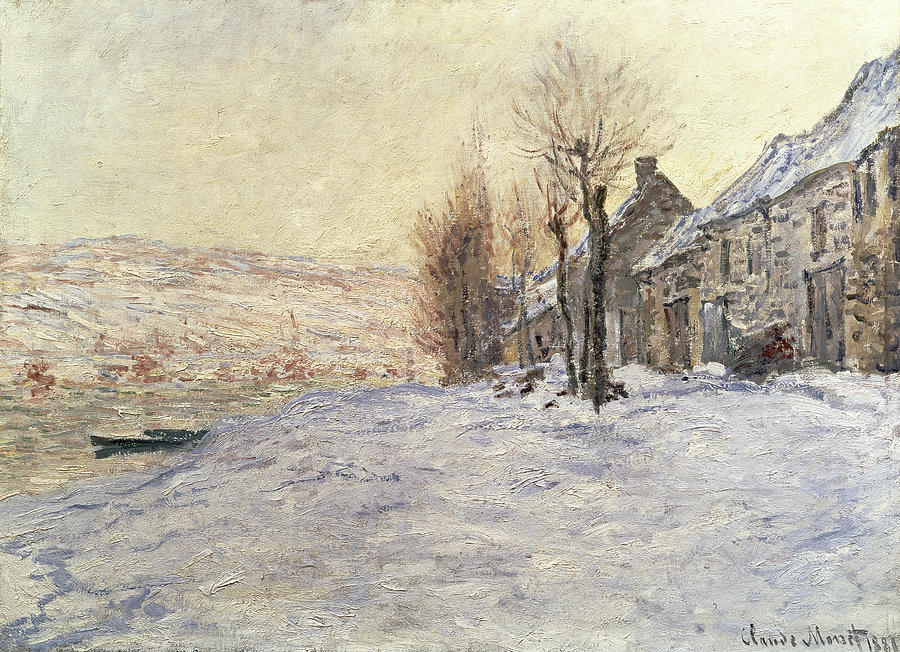 Claude Monet Painting - Lavacourt under Snow by Claude Monet