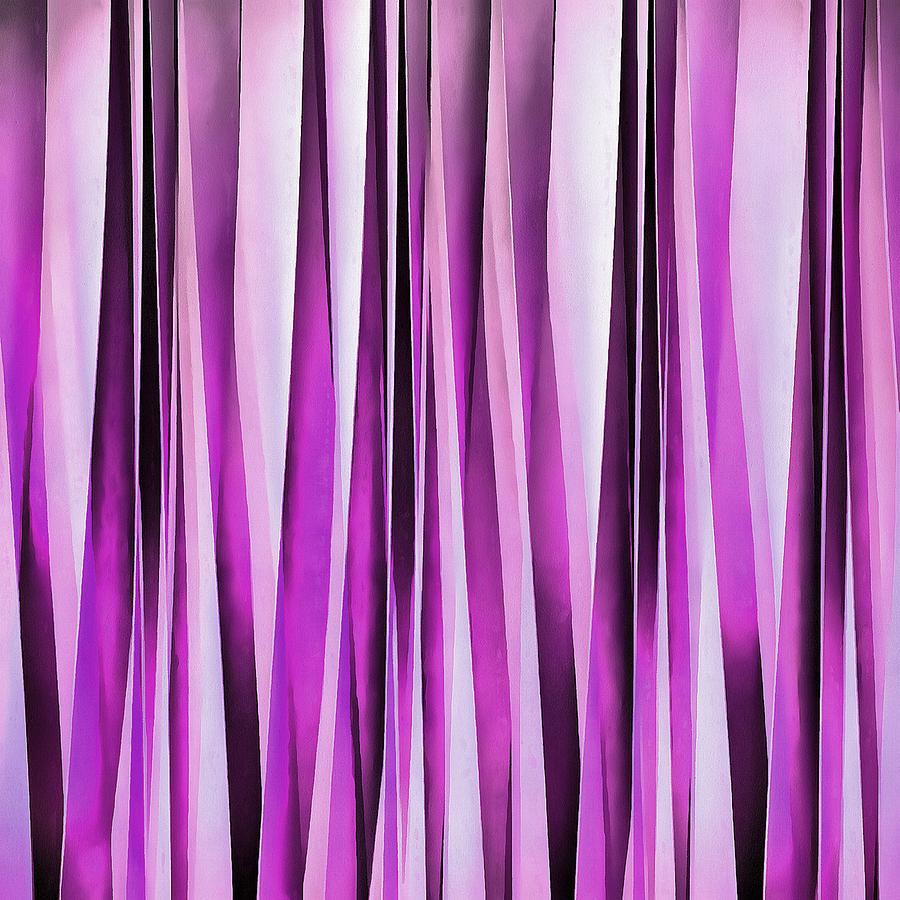 Lavender, Iris and Grape Stripy Pattern  Digital Art by Taiche Acrylic Art
