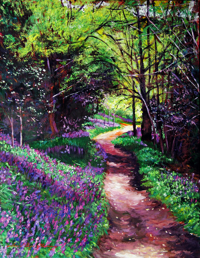 Lavendar Lane Painting by David Lloyd Glover Lavendar Lane Painting by David Lloyd Glover