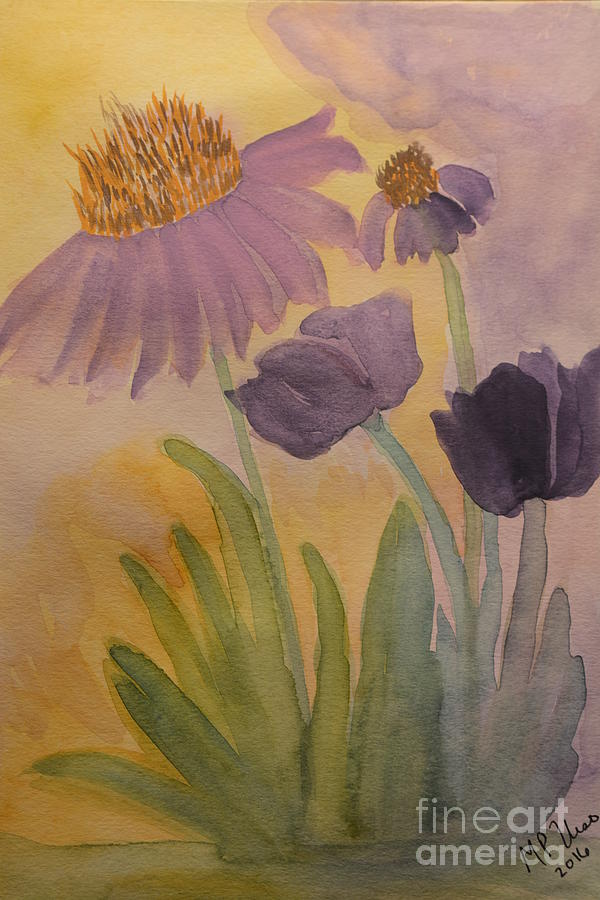 Lavender Blossoms Painting by Maria Urso