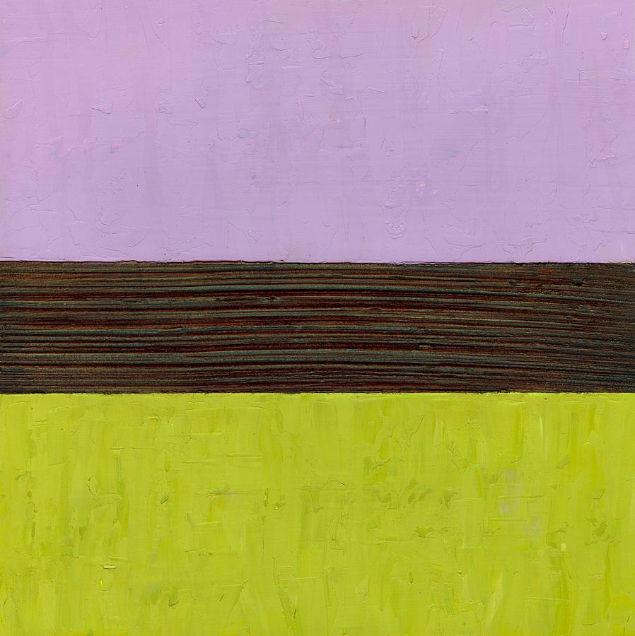 Abstract Painting - Lavender Brown Olive by Michelle Calkins