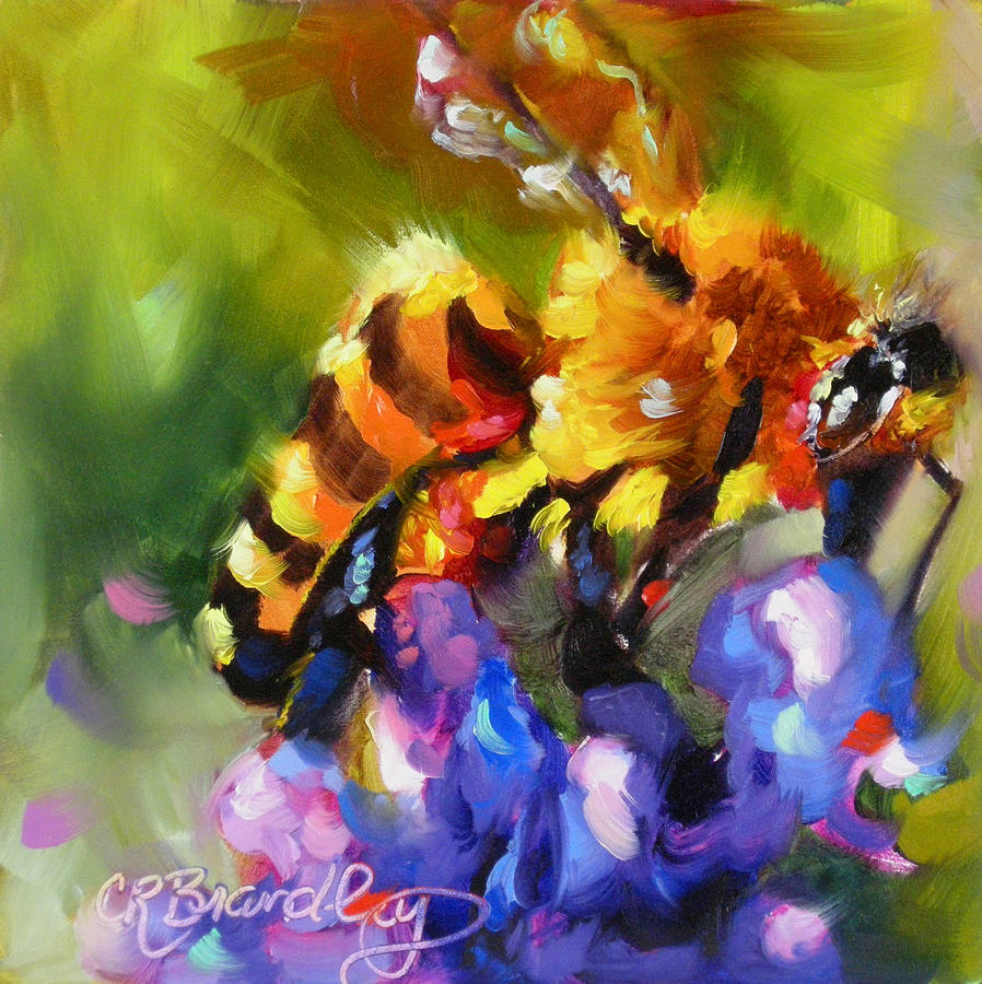 Lavender buzz Painting by Chris Brandley