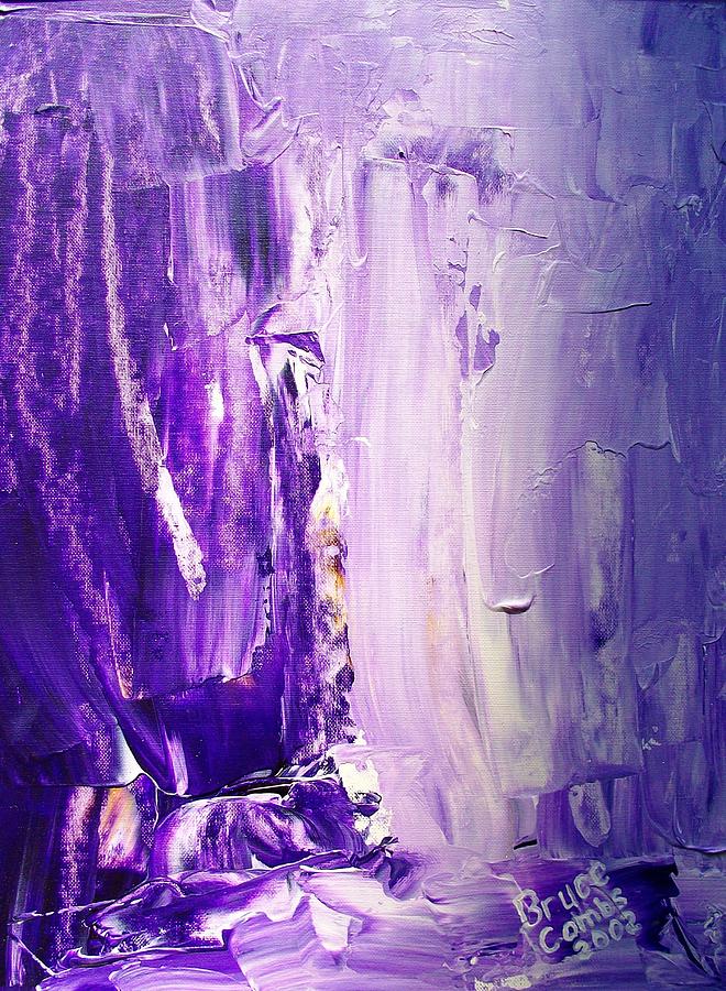 Abstract Painting - Lavender Cascades In The Purple Mountains by Bruce Combs - REACH BEYOND