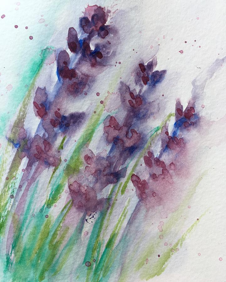 Lovely Lavender  Painting by Christine Marie Rose
