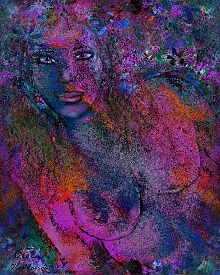Nude Mixed Media - Lavender Dreams by Natalie Holland
