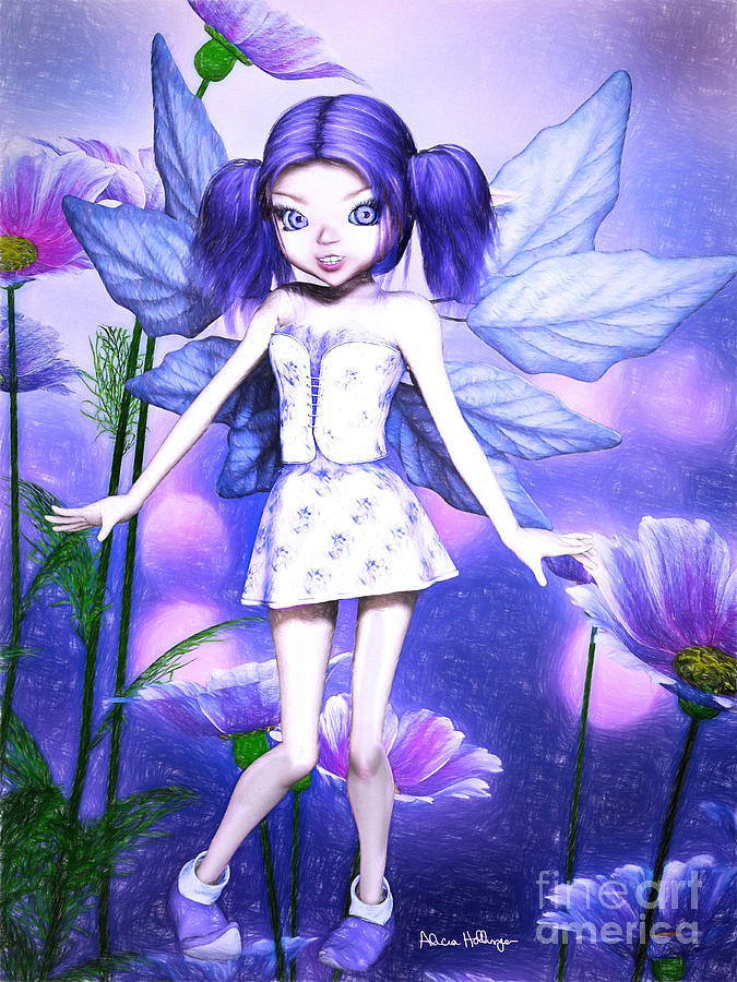 Lavender Fairy Digital Art by Alicia Hollinger
