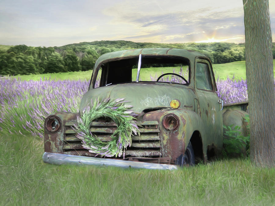 Lavender Farm Truck Photograph by Lori Deiter