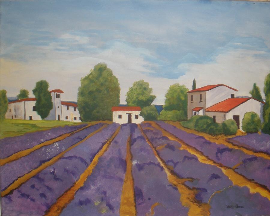 Lavender field Painting by Betty-Anne McDonald