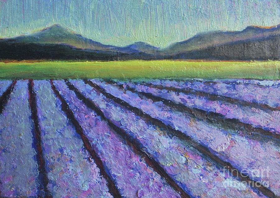 Lavender Field Painting by Vesna Antic
