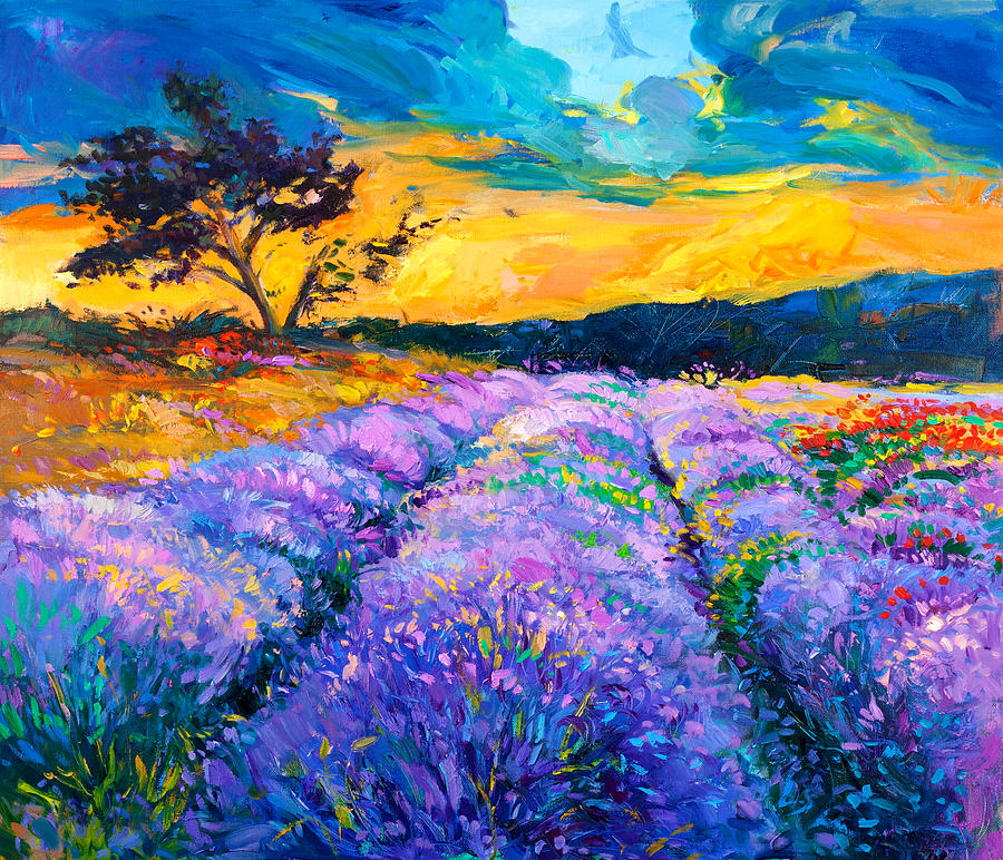 Lavender Fields By Ivailo Nikolov Painting by Boyan Dimitrov