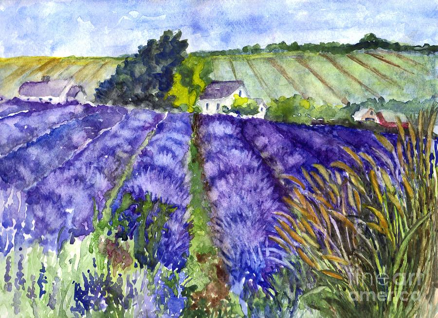Lavendula de Provence Painting by Carol Wisniewski