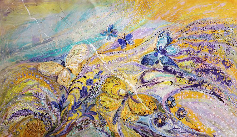 Judaica Store Painting - Lavender fields forever by Elena Kotliarker
