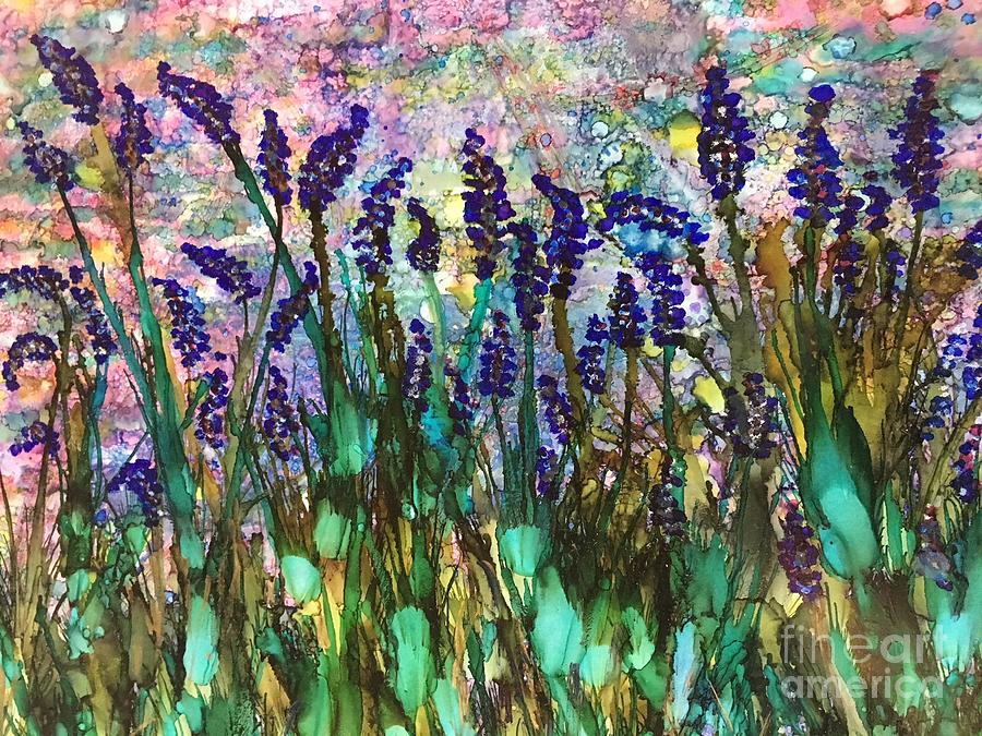 Lavender Fields Forever Painting by Nancy Koehler