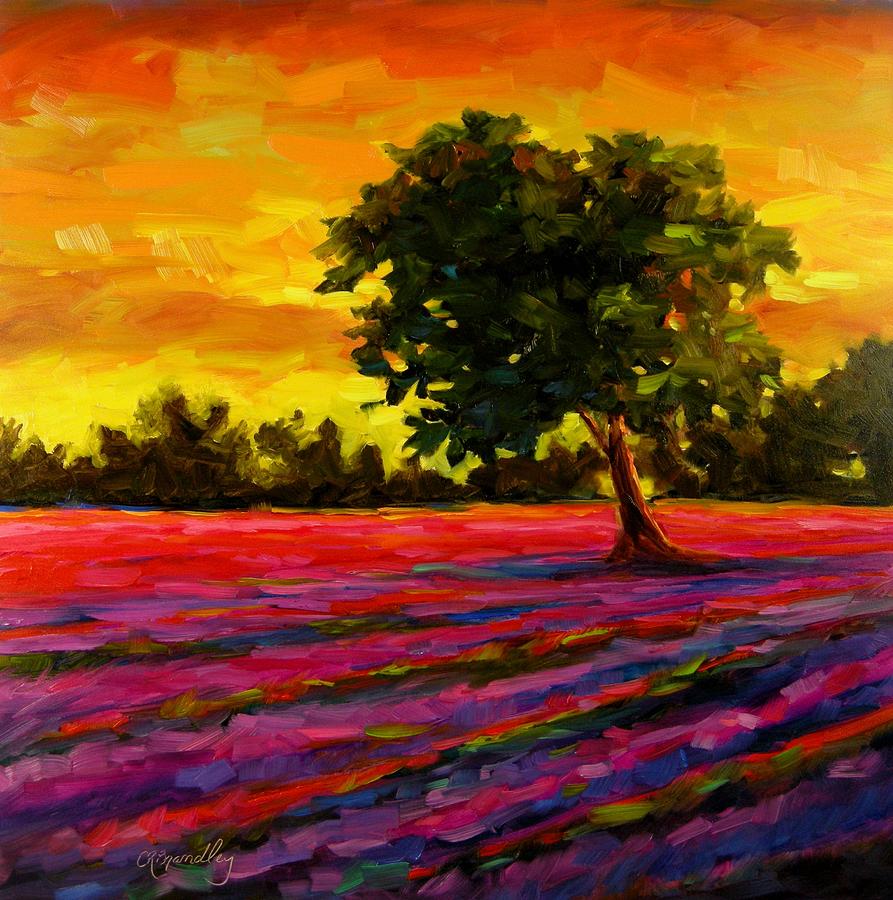 Sunset Painting - Lavender Fire by Chris Brandley