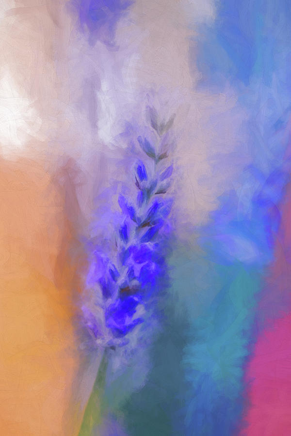 Abstract Digital Art - Lavender Flare by Terry Davis