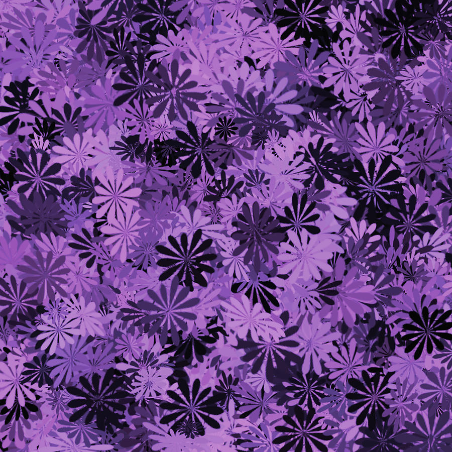 Lavender Floral Pattern Digital Art by Aimee L Maher ALM GALLERY