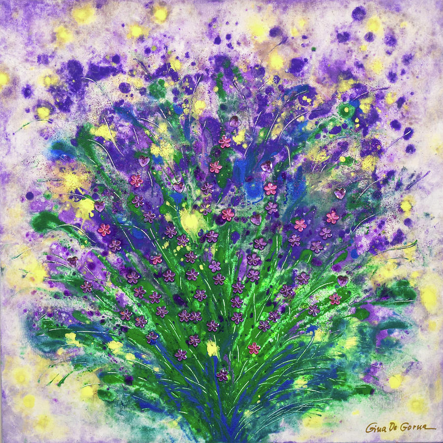 Flower Painting - Lavender by Gina De Gorna