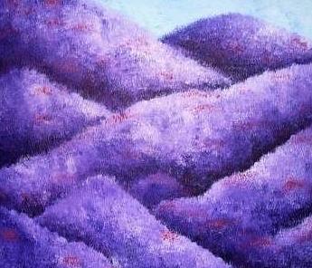 Lavender Hills Painting by Katherine Young-Beck