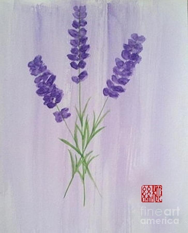 Lavender Painting by Margaret Welsh Willowsilk