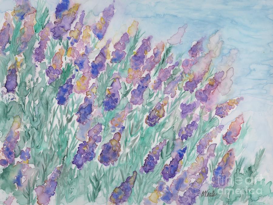 Lavender Meadow Painting by Bev Veals