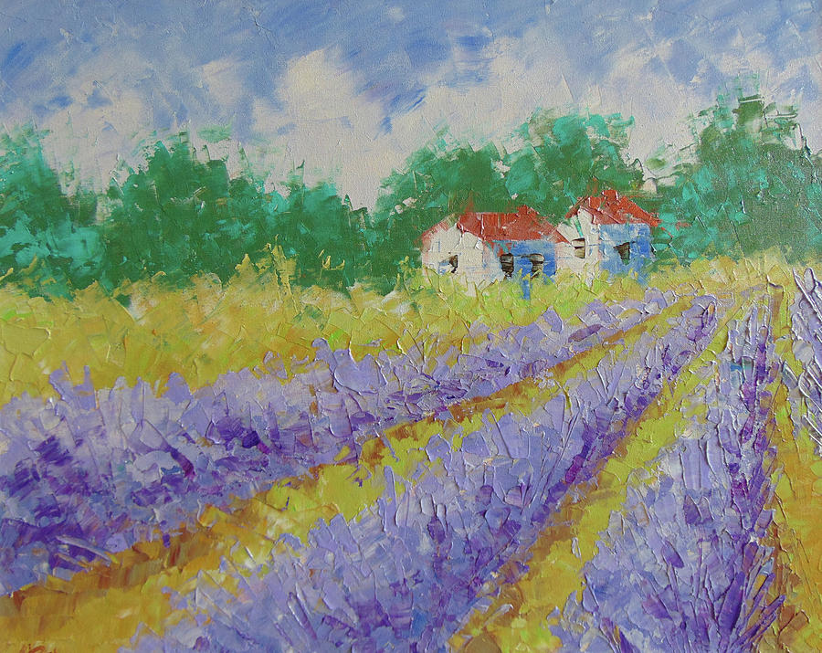 Lavender Provence Painting by Frederic Payet