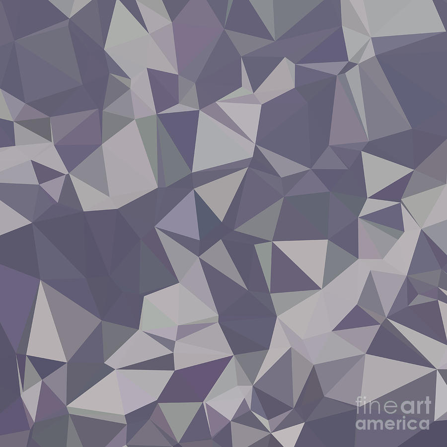 Abstract Digital Art - Lavender Purple Abstract Low Polygon Background by Aloysius Patrimonio