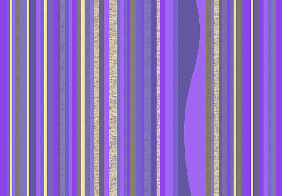 Lavender Random Stripes Digital Art by Val Arie