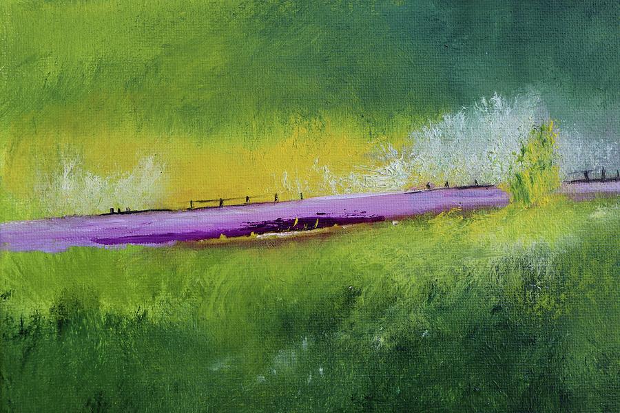 Lavender Road Painting by Alicia Maury