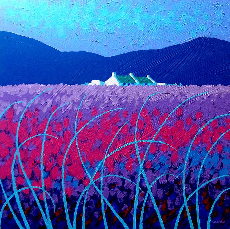 Christmas Painting - Lavender Scape by John  Nolan