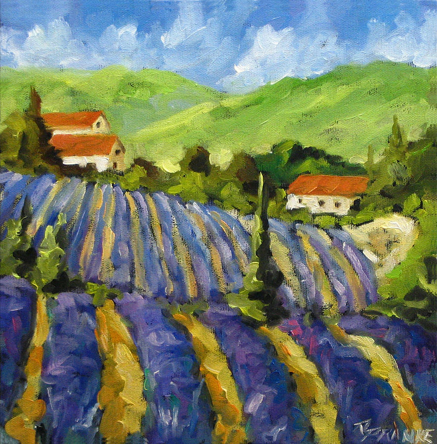 Lavender Scene Painting by Richard T Pranke