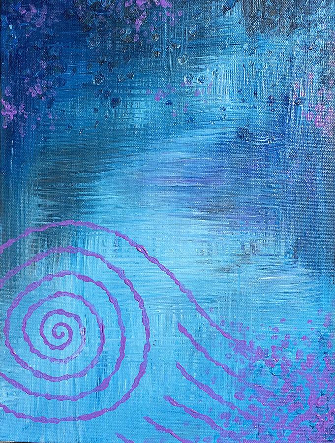 Abstract Painting - Lavender spiral  by Noah Babcock