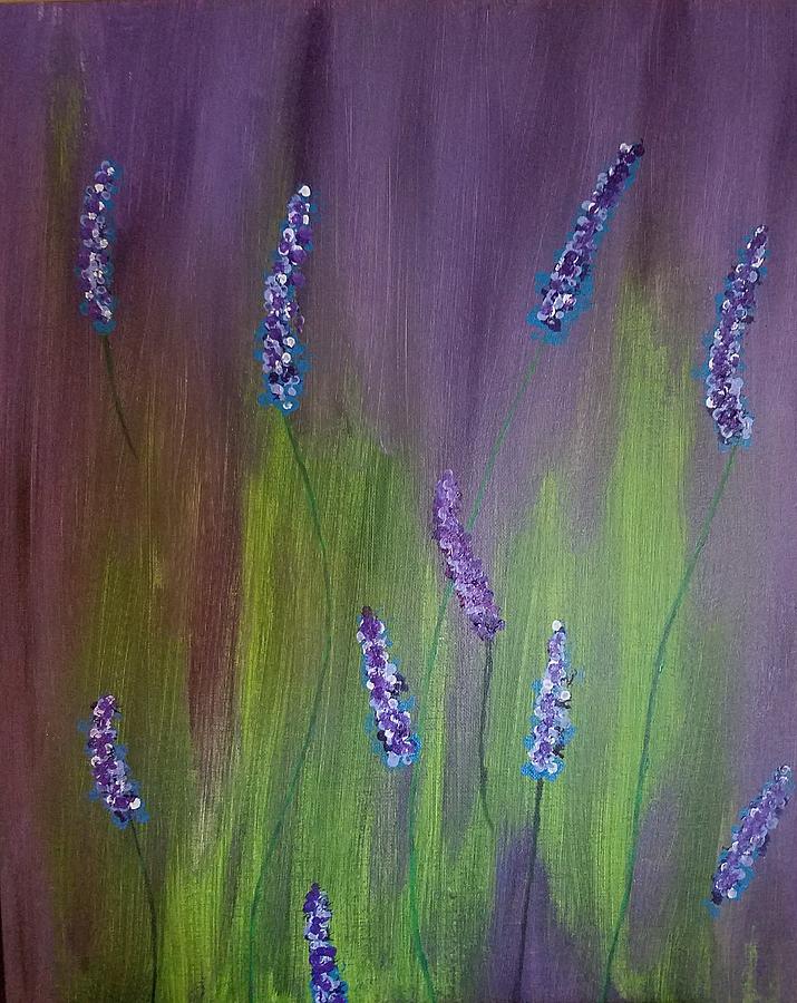 Lavender sprigs Painting by Jimmy Chuck Smith