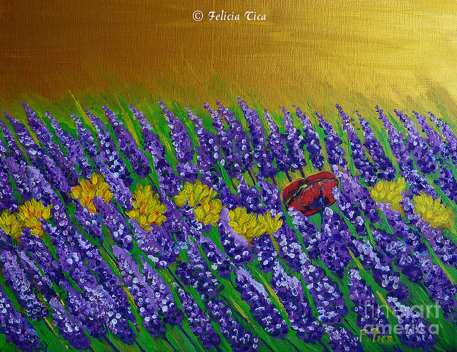 Lavender Summer Painting by Felicia Tica