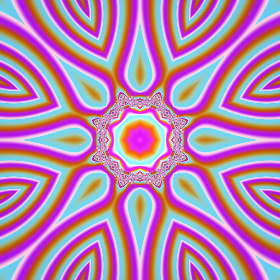 Lavender Sun Rays Digital Art
